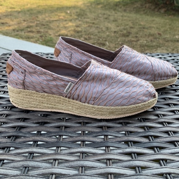 JOY & MARIO Espadrille Wedge Slip-Ons - Coffee - Picture 13 of 16